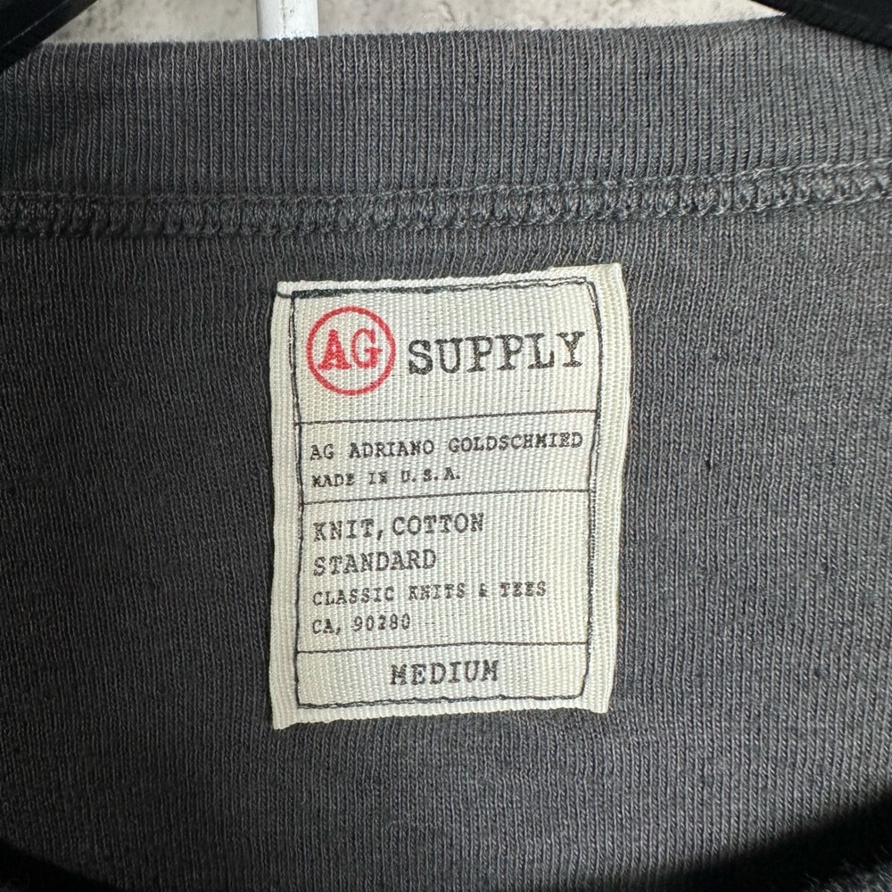 AG Adriano Goldschmied Mens Medium Gray Long Cotton double layering soft grunge - Picture 2 of 7